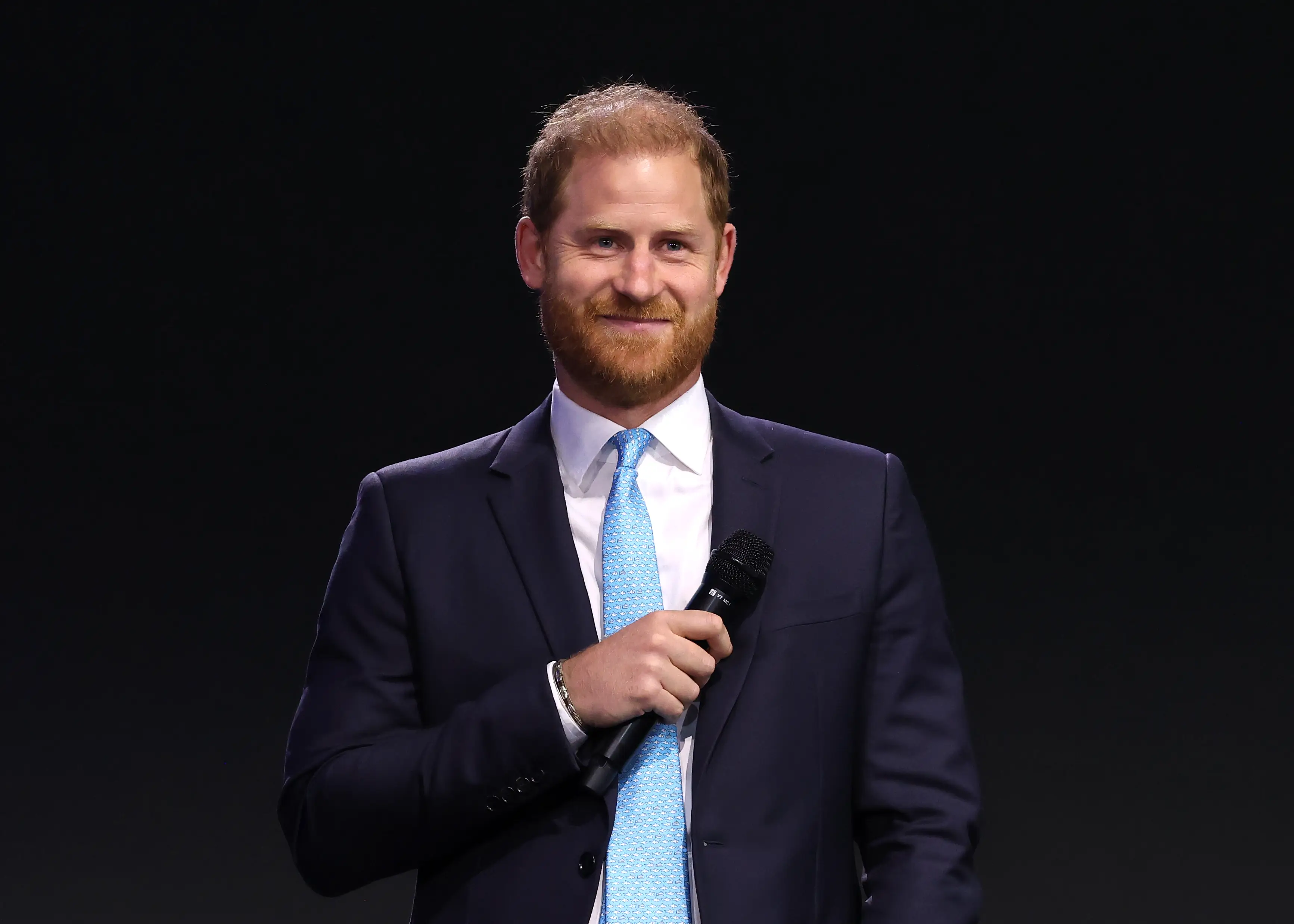 Prince Harry appeared to see the funny side of the situation (P Yim/Getty Images for Clinton Global Initiative)