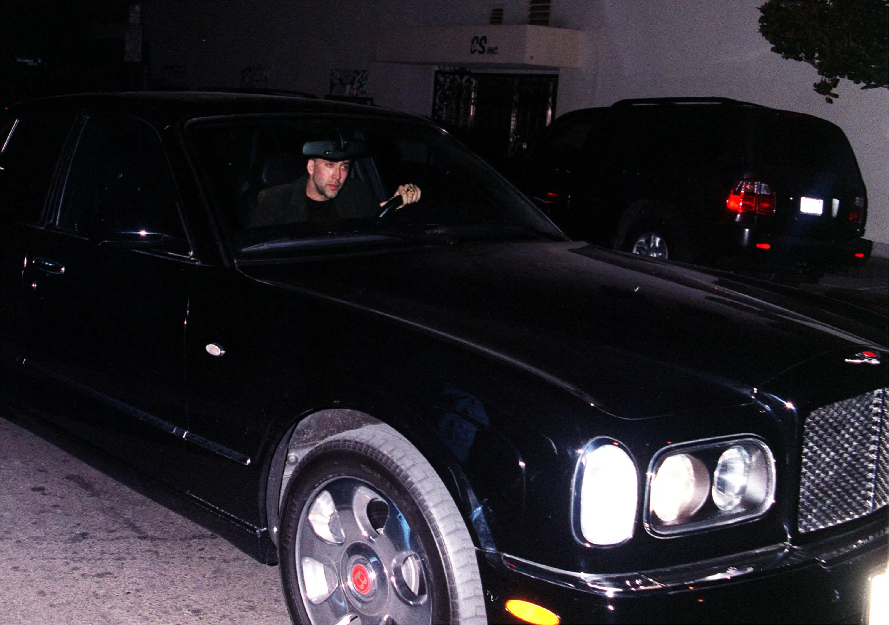 Cage back in 2000 in his Rolls-Royce. (Newsmakers)