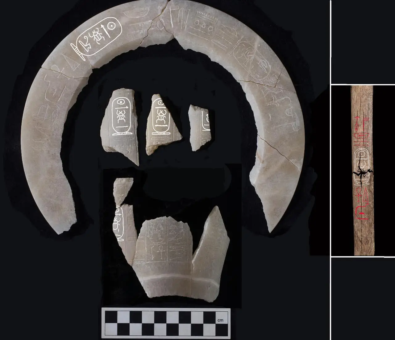 Artefacts found with Thumose II's inscription on them (Ministry of Tourism and Antiquities)