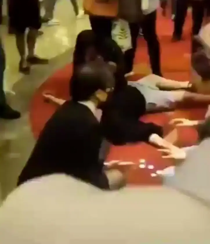 The man collapsed and had a heart attack moments after winning the £3.2million jackpot (Jam Press)