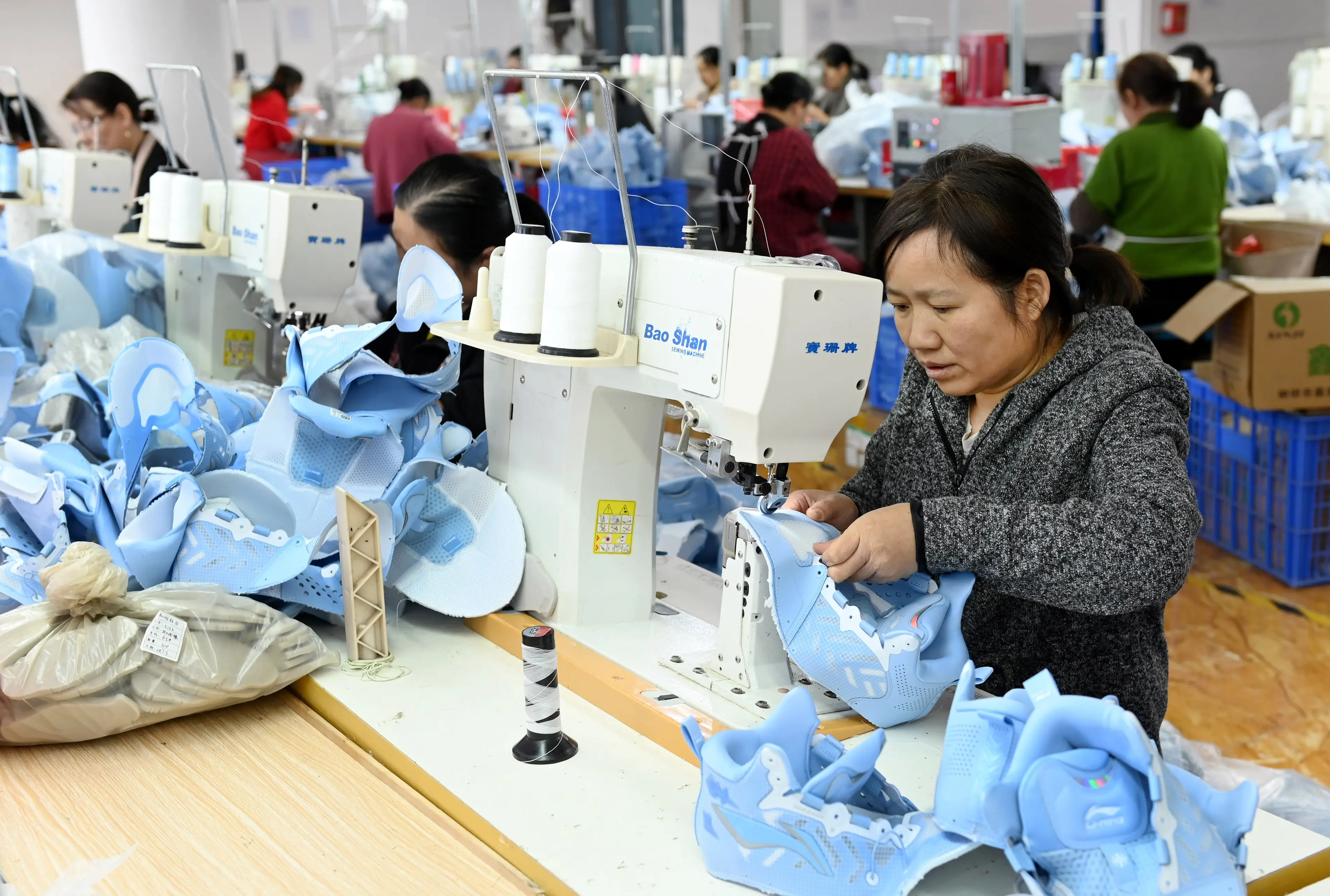 A shoe manufacturer in Shaoyang City, Hunan Province of China (VCG/VCG via Getty Images)