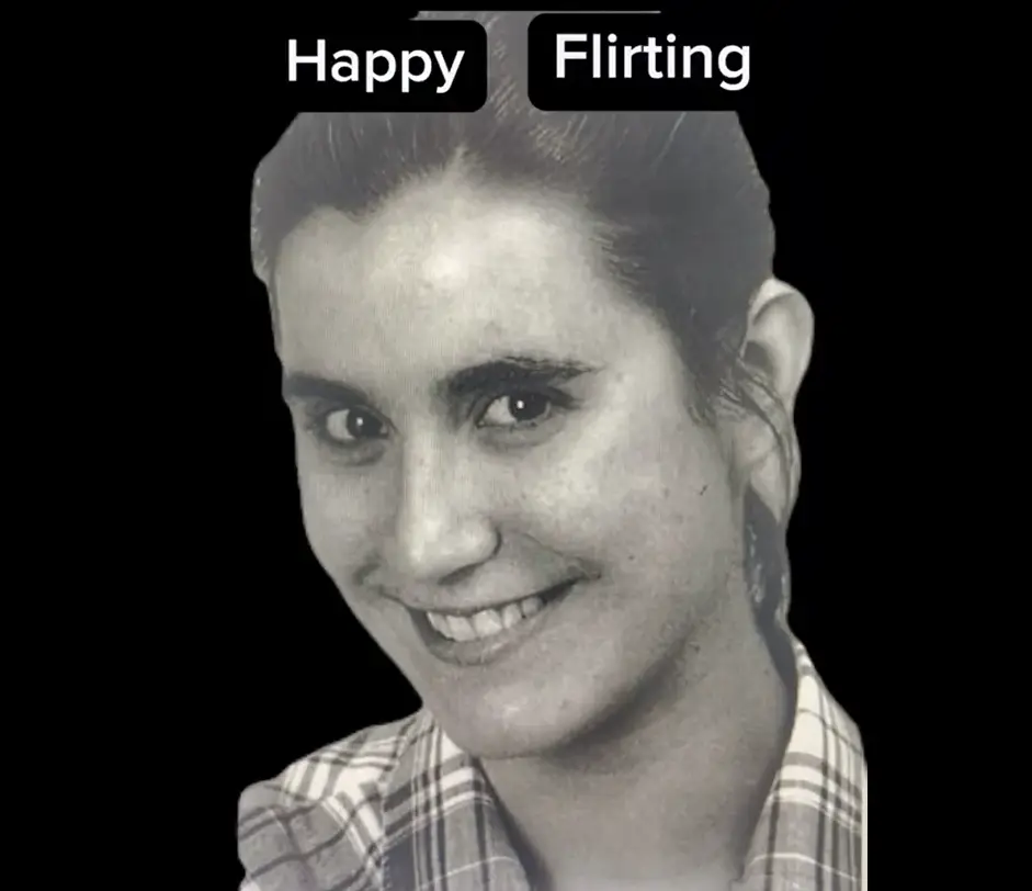 Is she happy, or would there be much more flirty eyebrow waggling going on if this picture could move?