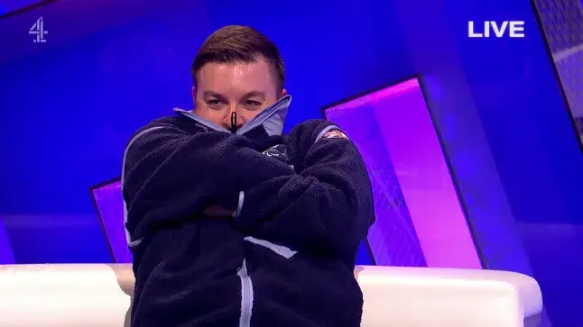Alex Brooker looked mockingly embarrassed (Channel 4)