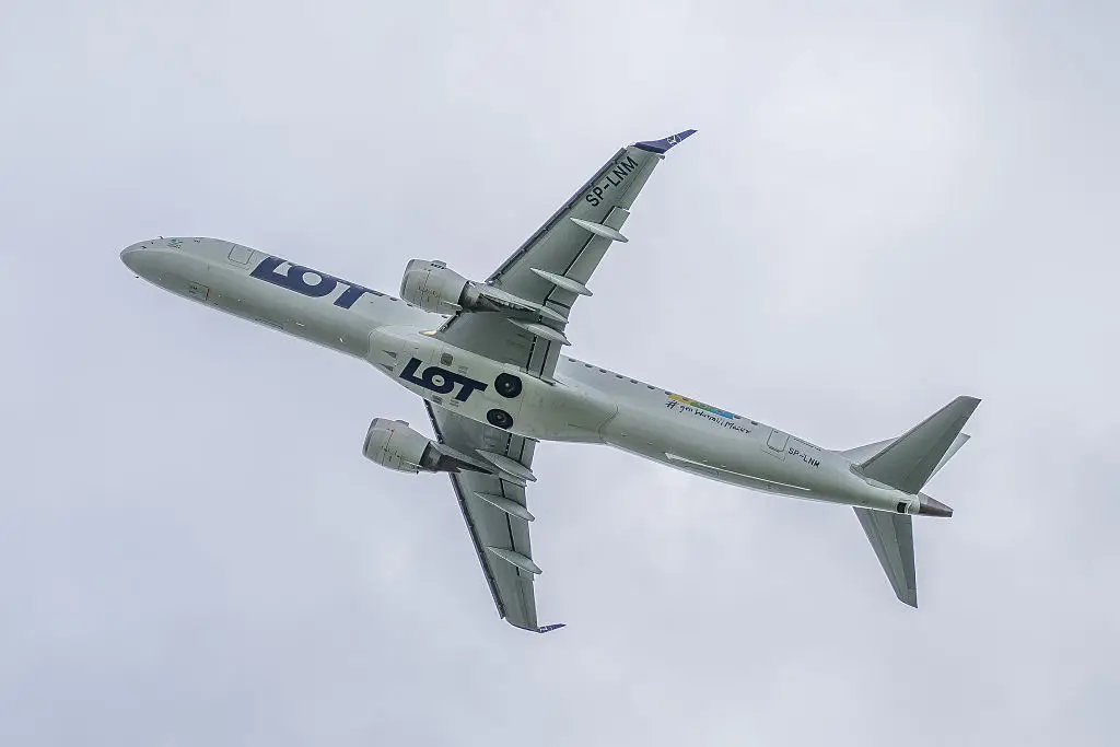 A Boeing 737 MAX 8 aircraft operated by LOT Polish Airlines (Marek Antoni Iwanczuk/NurPhoto via Getty Images)