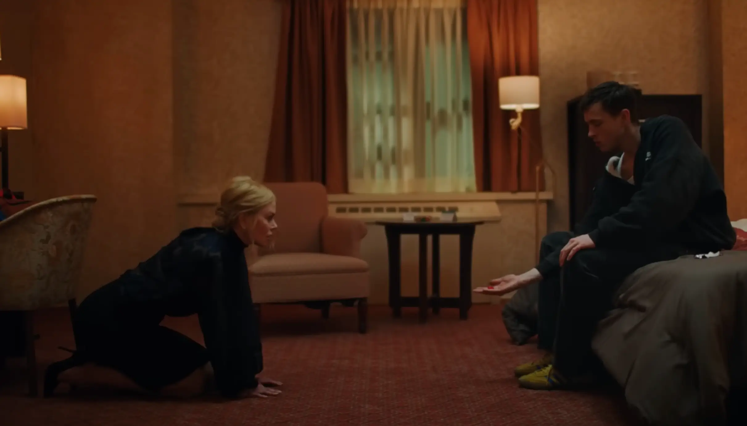 The pair engage in a kinky power dynamic (A24)