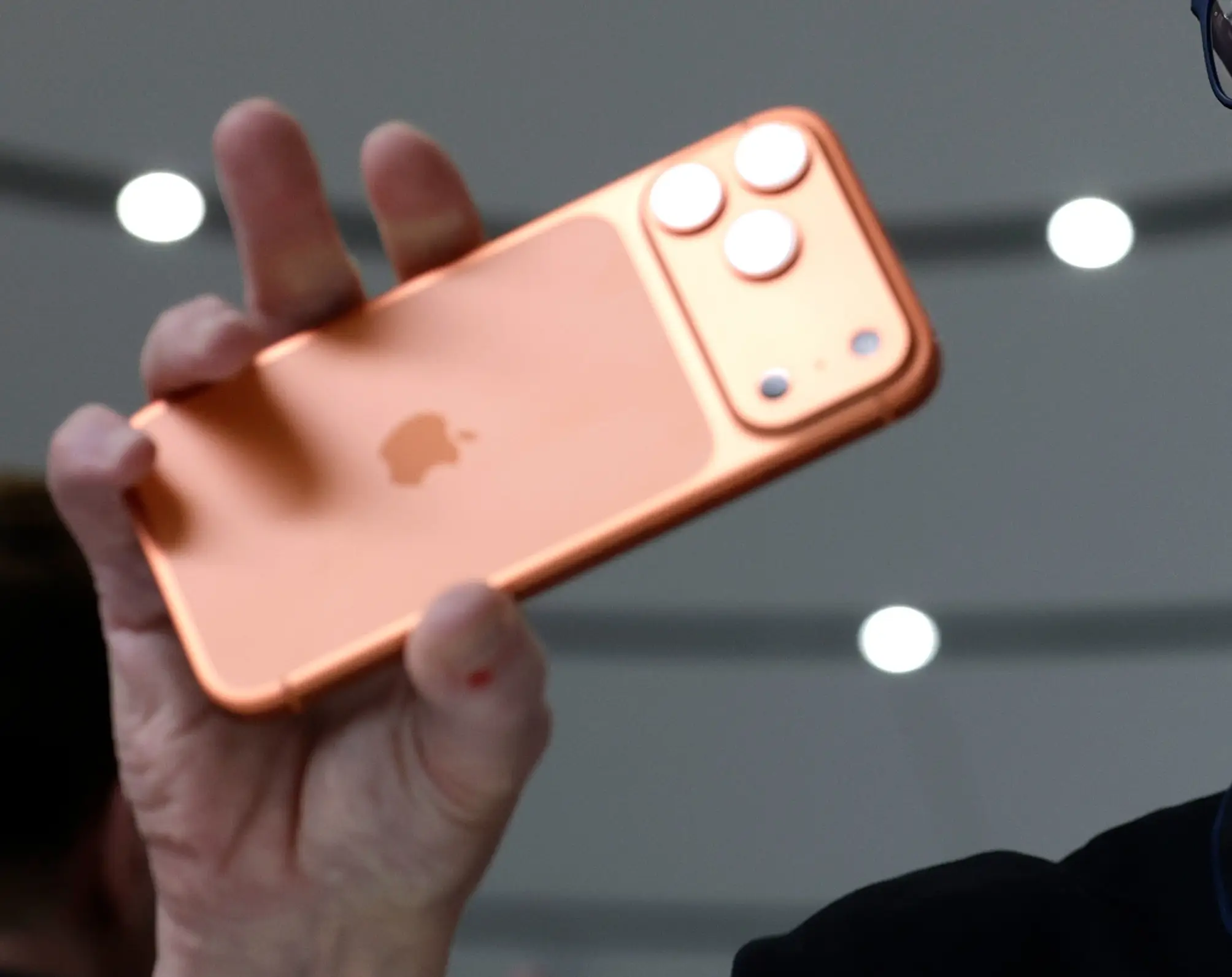 Tim Cook showed off the latest iPhones.