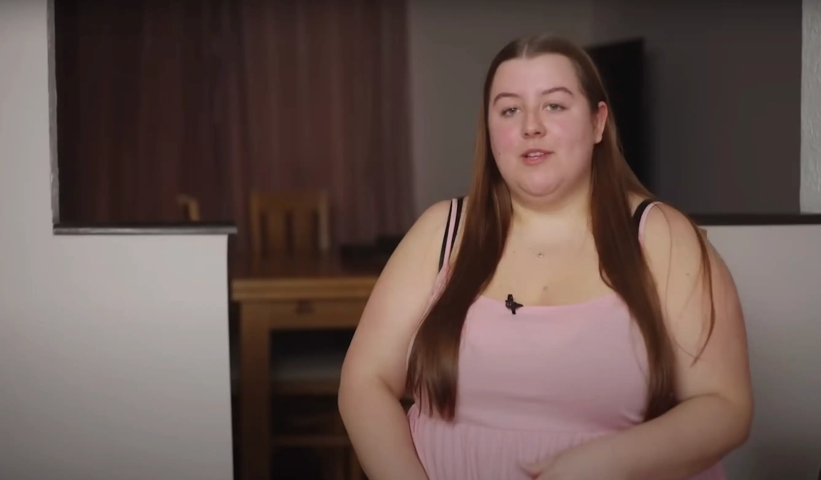 Her condition is called aquagenic urticaria, and it's very rare. (Youtube/Truly)