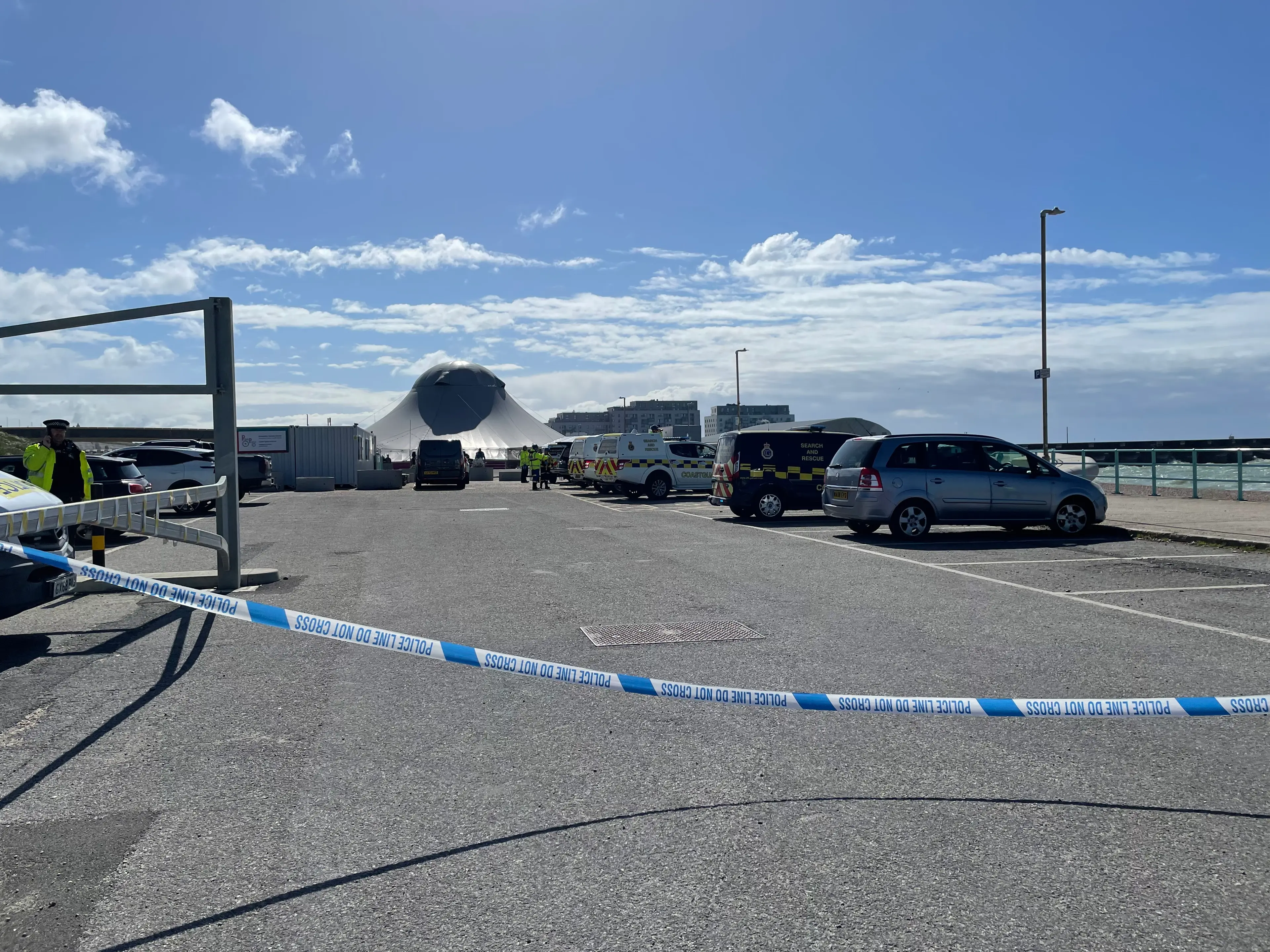 Police are looking into how the bodies of the three women in their 20s were found close to the Brighton Marina in the early hours (PA)
