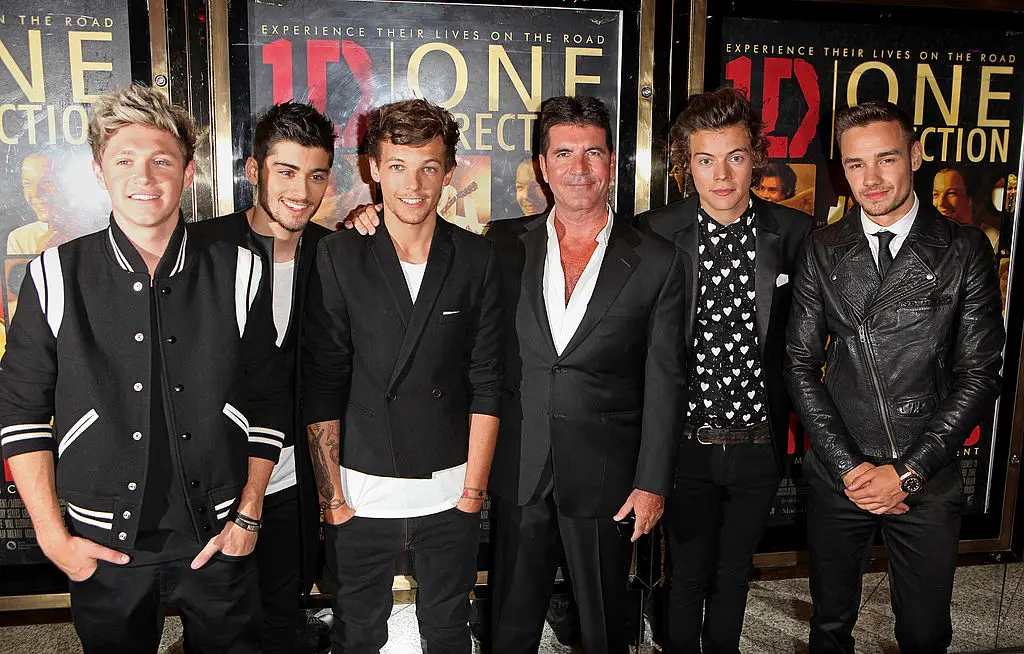 Simon Cowell and the One Direction lads. (Dave M. Benett/WireImage)