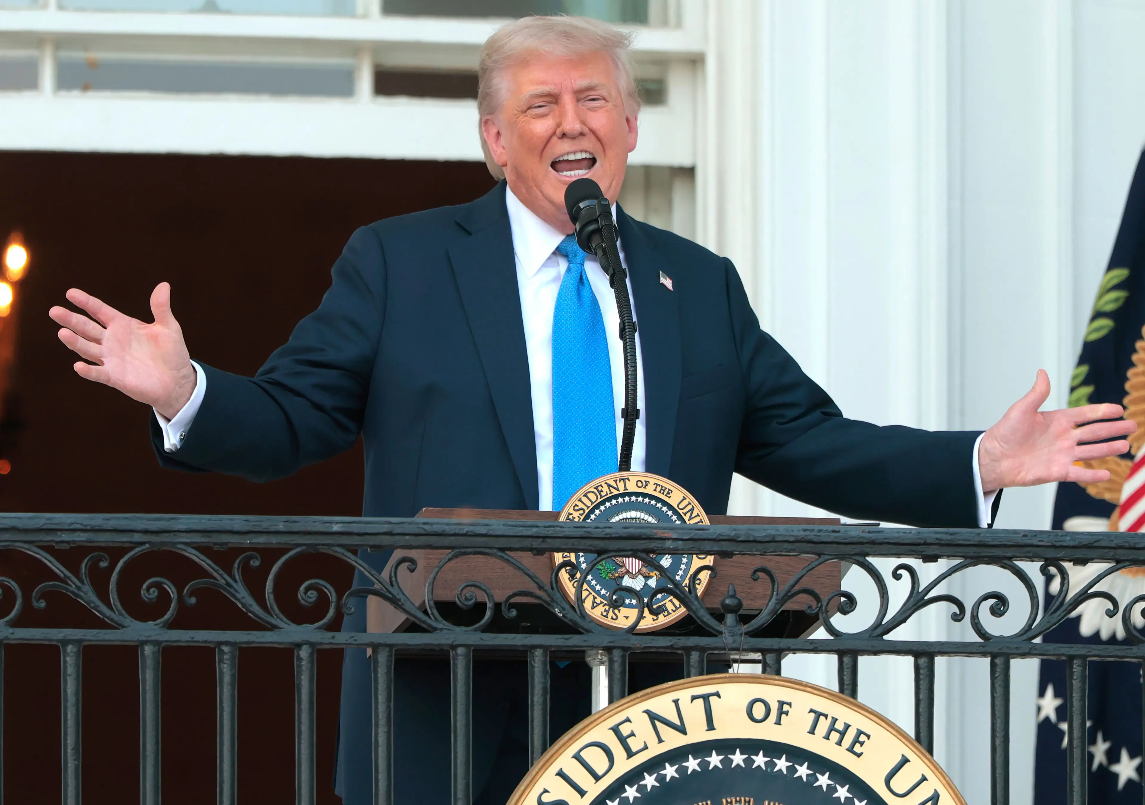 Trump has been sent a warning by Anonymous in the past (Anna Moneymaker/Getty Images)