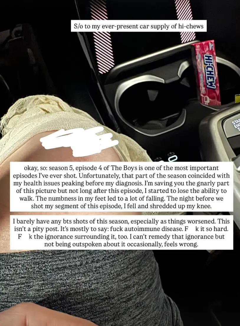 Erin Moriarty posted on her Instagram story (Instagram)