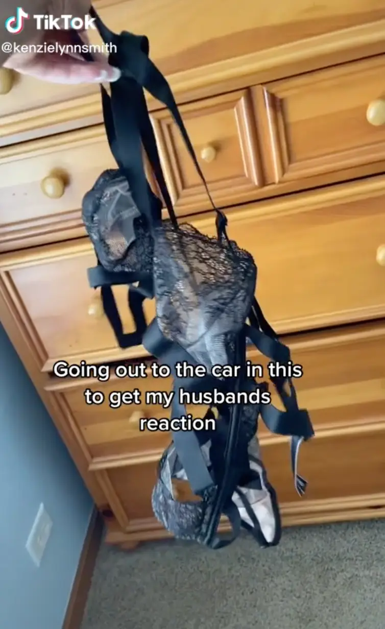 A woman was left mortified when she tried to surprise her partner wearing lingerie.