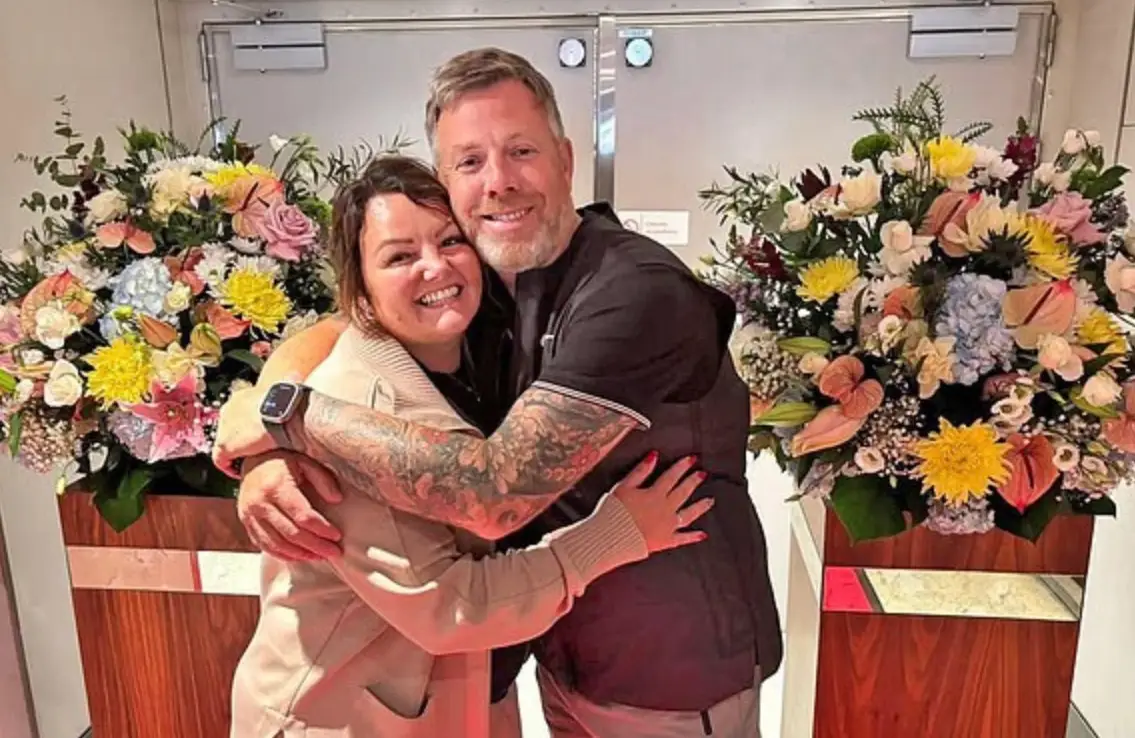 Chris described Debra as 'an amazing woman whose glow would fill any room' (Ashton Town FC)