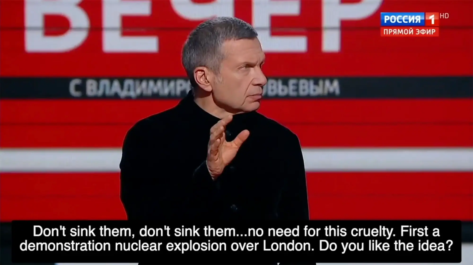 The debate appeared on a show hosted by Kremlin mouthpiece Vladimir Solovyov (East2West) 