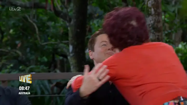 She gave Declan Donnelly a snog live on Unpacked on Sunday night (ITV)