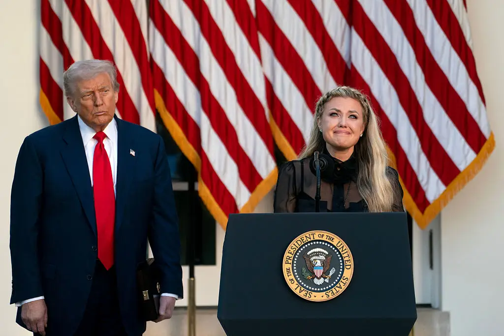 Erika got emotional when speaking about her late husband (Stefani Reynolds/Bloomberg via Getty Images)