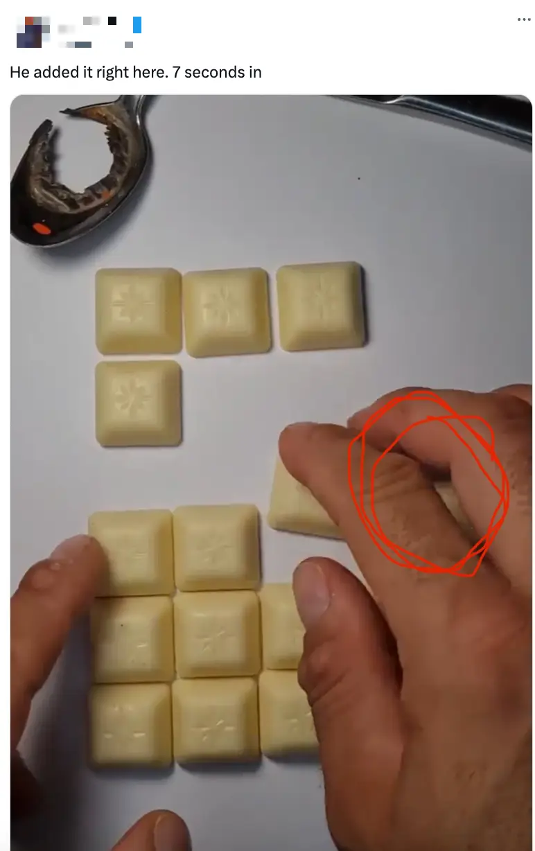 Eagle-eyed social media users thought they spotted the moment the extra piece was added.