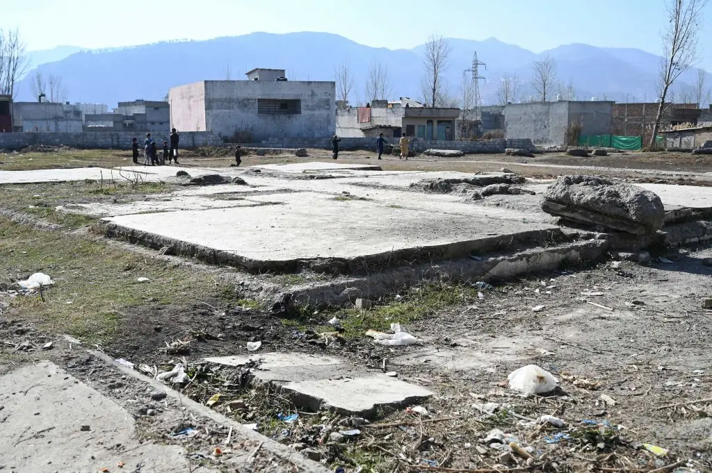 The demolished remains of Osama Bin Laden's compound in Pakistan (FAROOQ NAEEM/AFP via Getty Images)