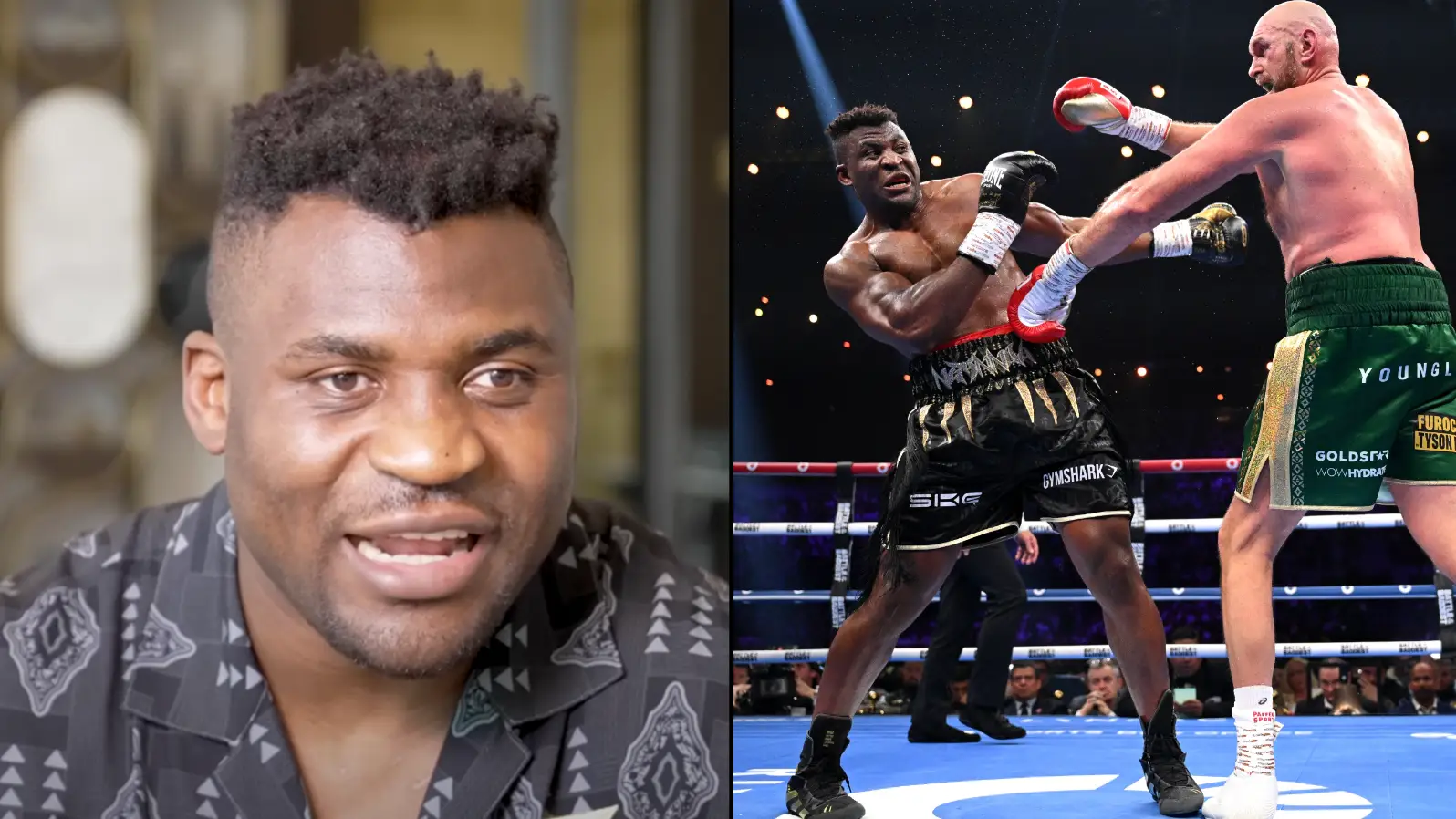 YouTube/ Francis Ngannou. Justin Setterfield/Getty Images