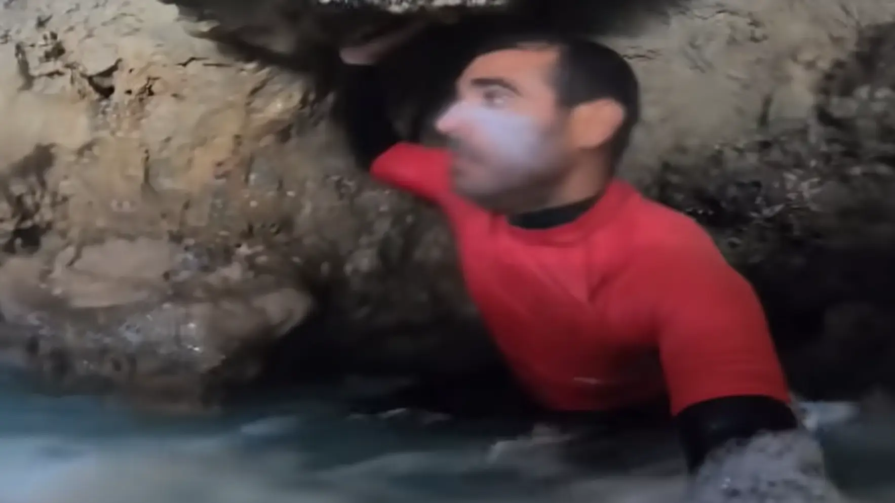 The bodysurfer lived to tell the tale.