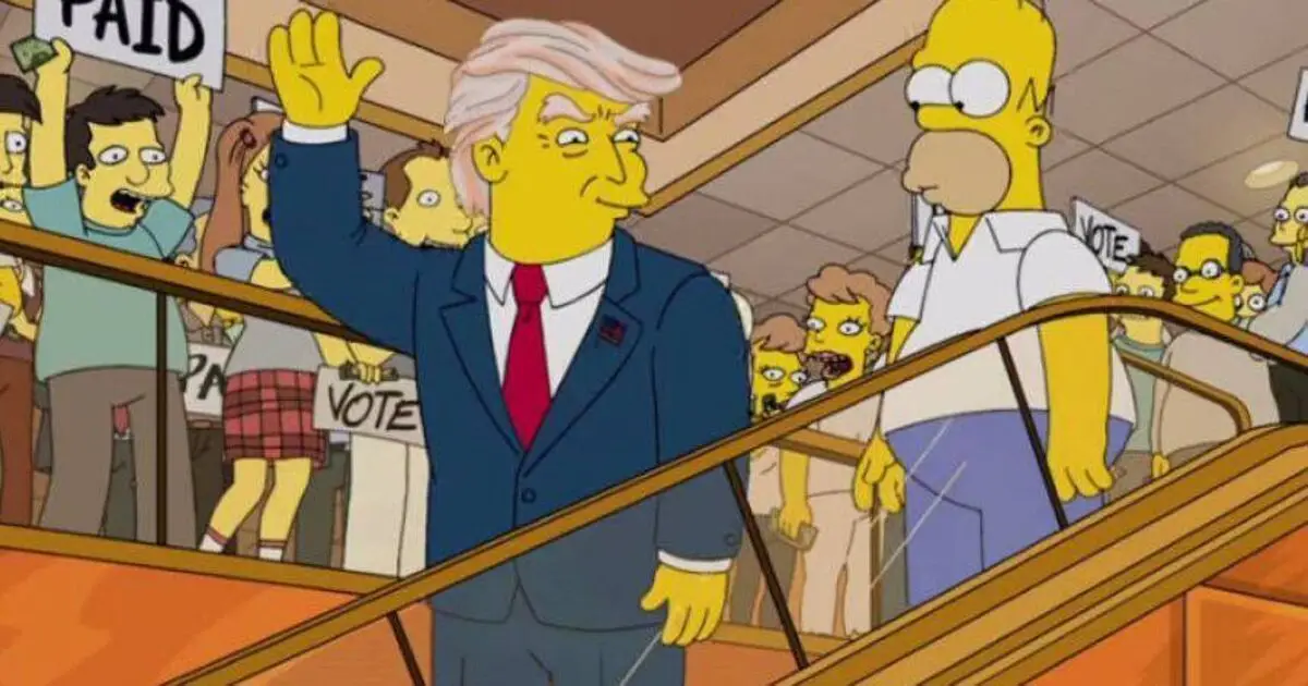 The cartoon predicted Trump's presidency and supposedly his arrest.