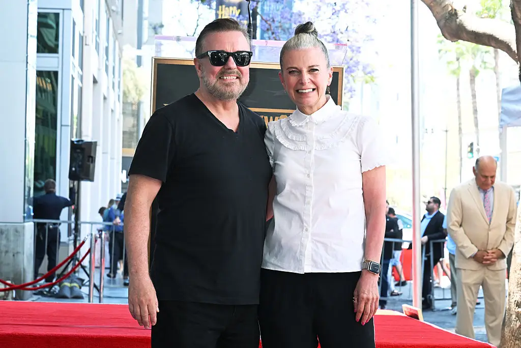 Ricky Gervais and Jane Fallon have been together for 40 years (Photo by Gilbert Flores/Variety via Getty Images)