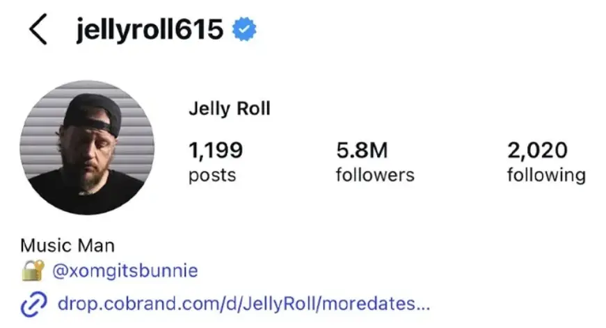Jerry Roll used to have a mention of his wife Bunnie Xo on his social media (Instagram/@jellyroll615)