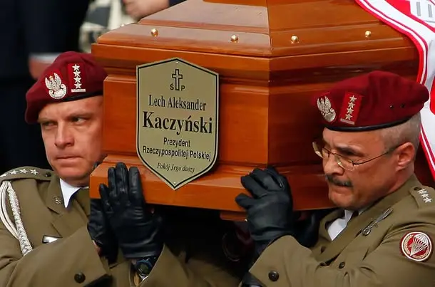 The funeral for the Polish president who died in the crash (Carsten Koall/Getty Images)