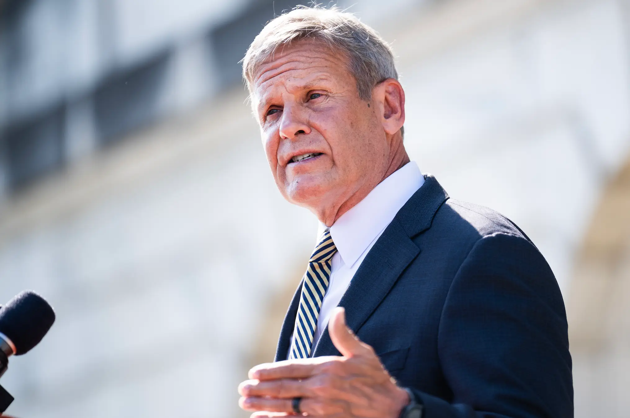 Tennessee Governor Bill Lee has paused all executions in the state until a review is carried out (Tom Williams/CQ-Roll Call, Inc via Getty Images)
