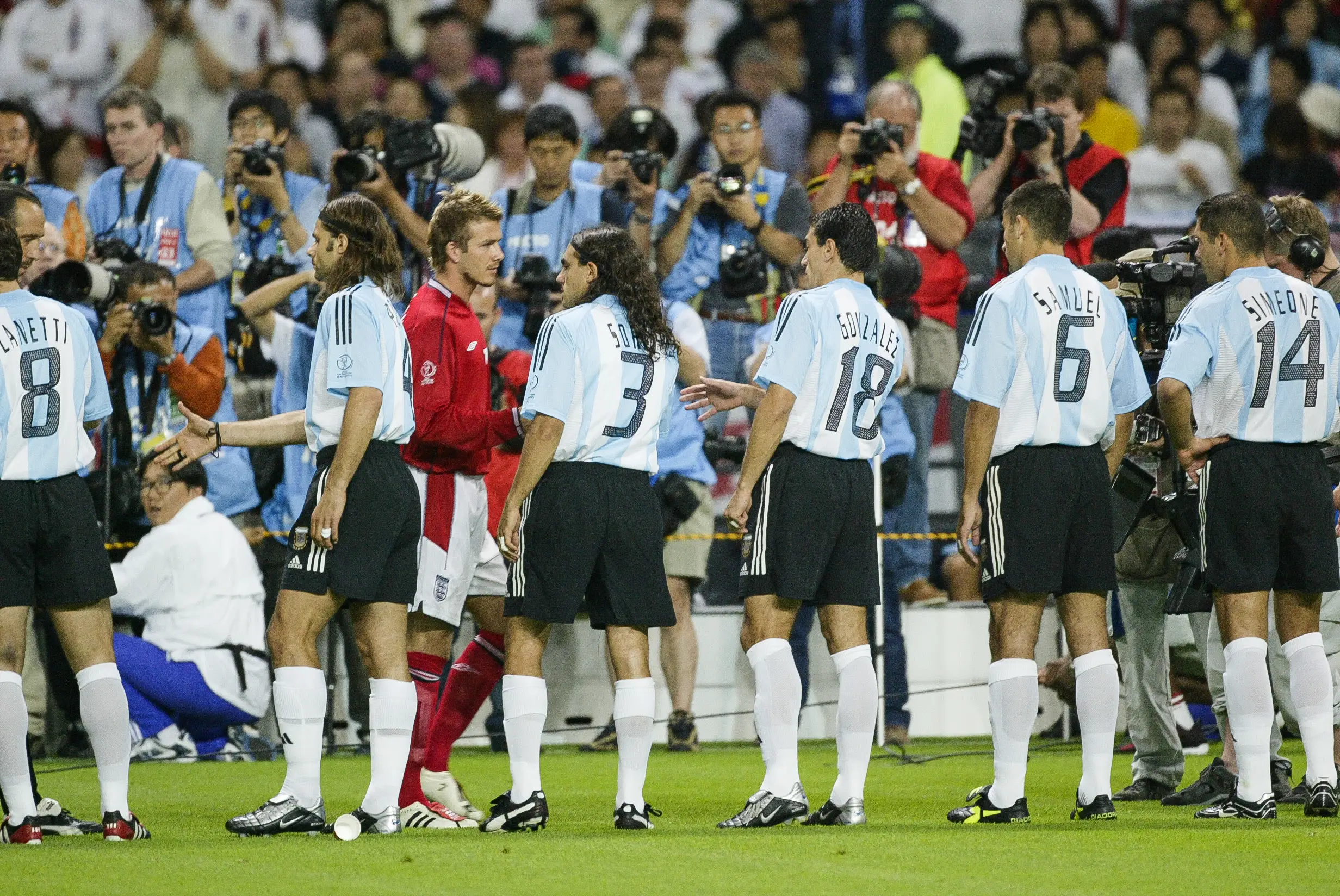 England beat 1-0 Argentina in 2002's World Cup (Simon Bruty/Anychance/Getty Images)