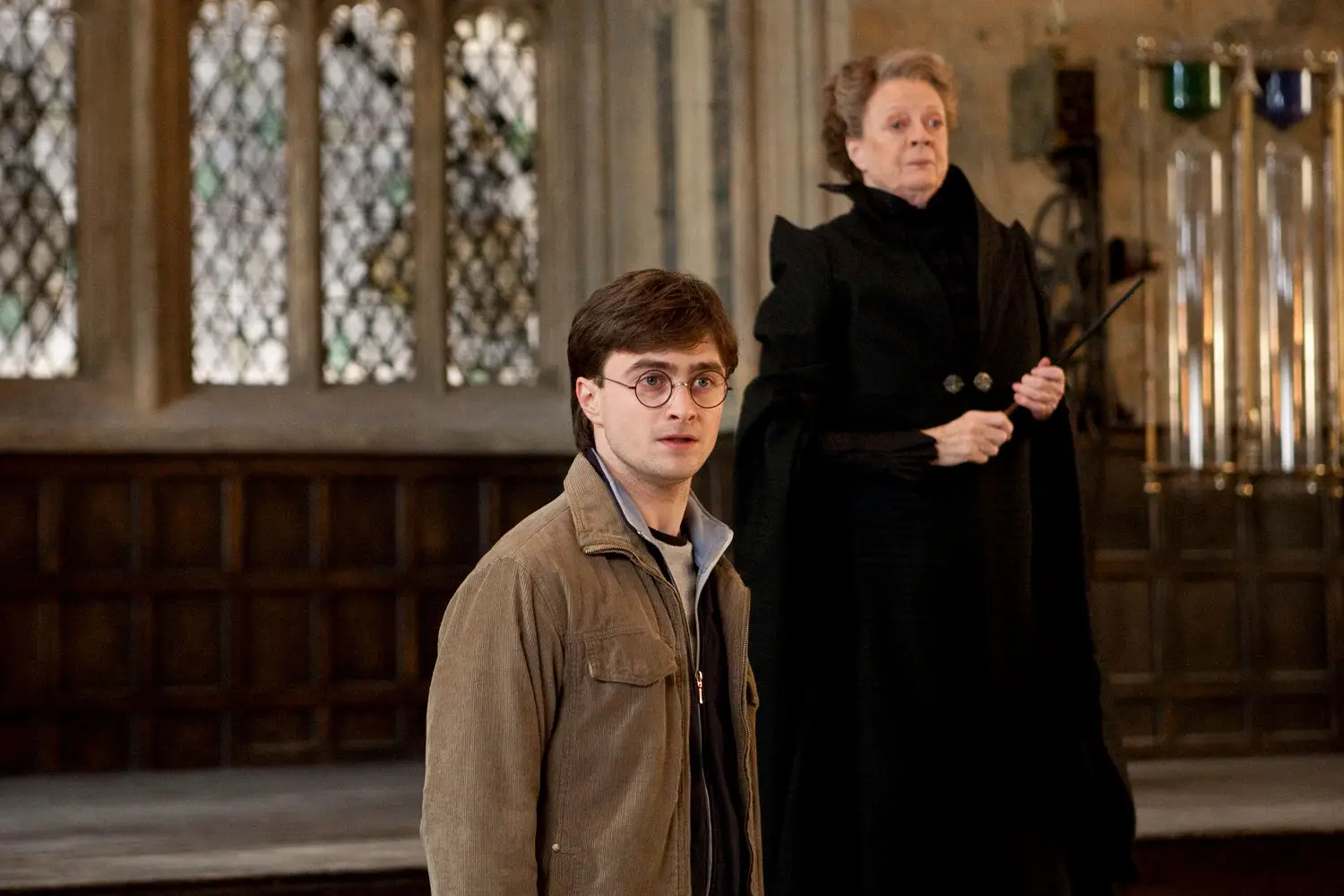 Dame Maggie Smith and Daniel Radcliffe worked together for over a decade in the Harry Potter movies (Warner Brothers)