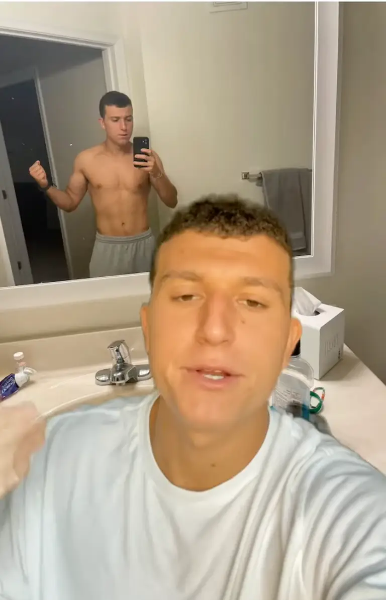He said he became 'the most fit spiritually, mentally and physically' after giving up booze (YouTube/Peter_Roberts01)