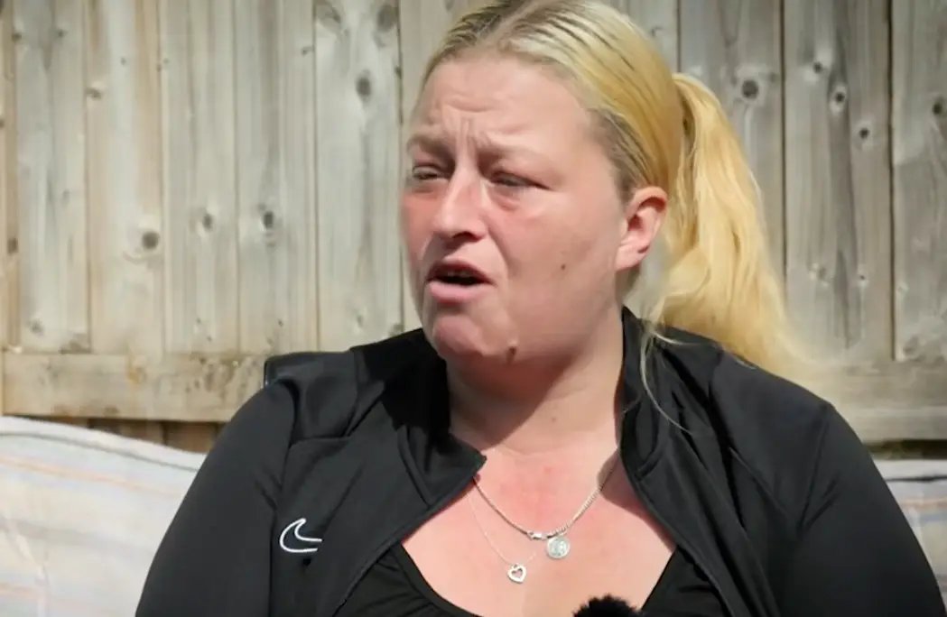 Michaela Baldwin's was told her step-father had been cremated, but that was a lie (Sky News)