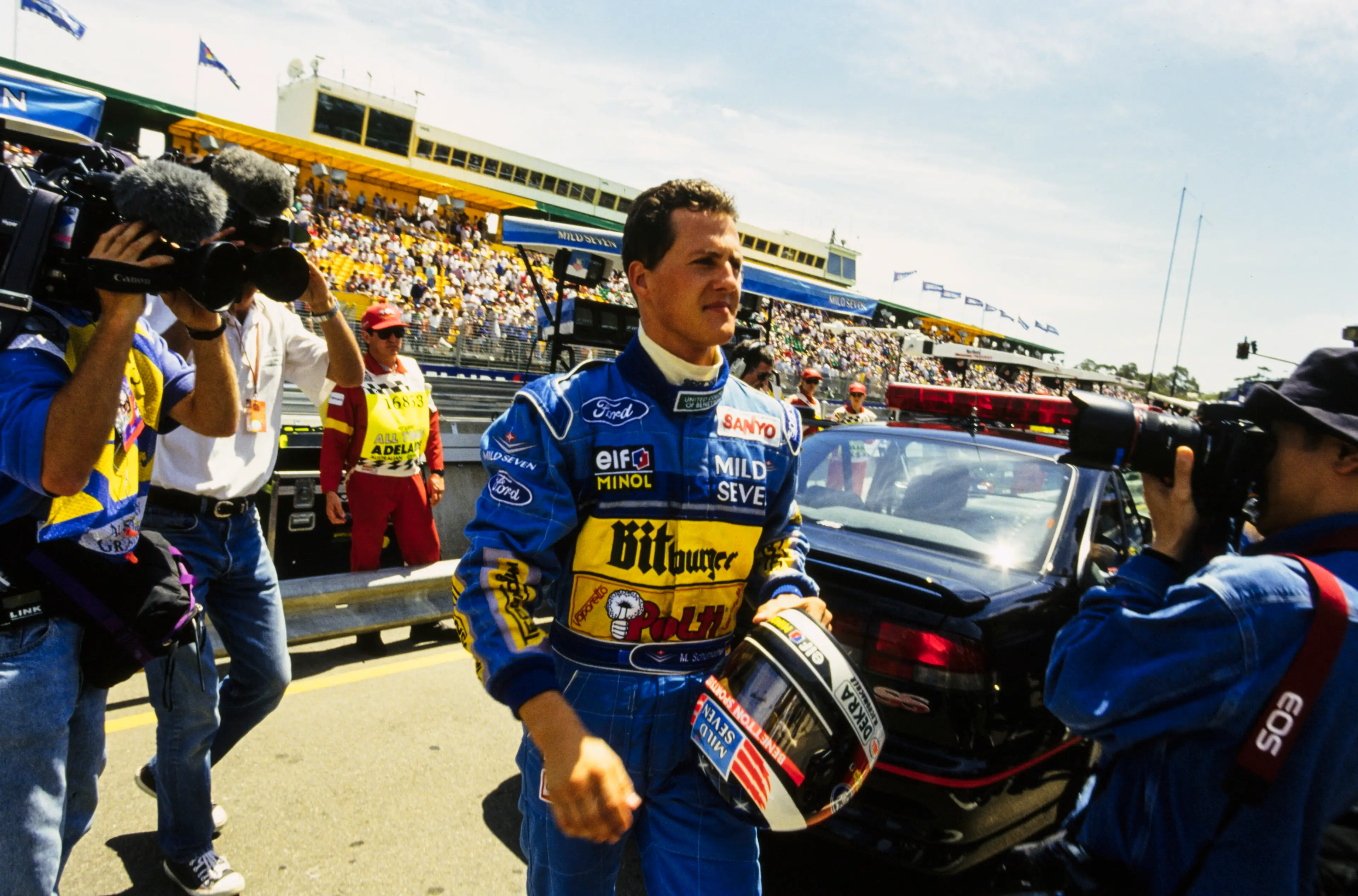Schumacher'94 lands at the start of the month. (Ercole Colombo/Studio Colombo/Getty Images)