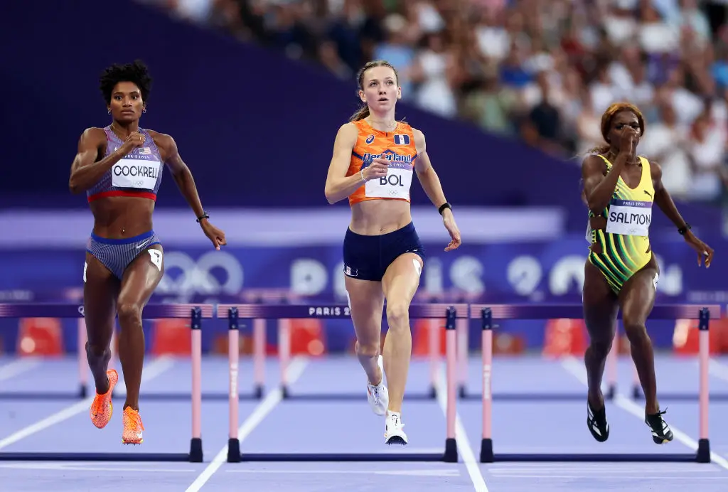 The Dutch athlete has addressed her voice going viral. (Christian Petersen/Getty Images)