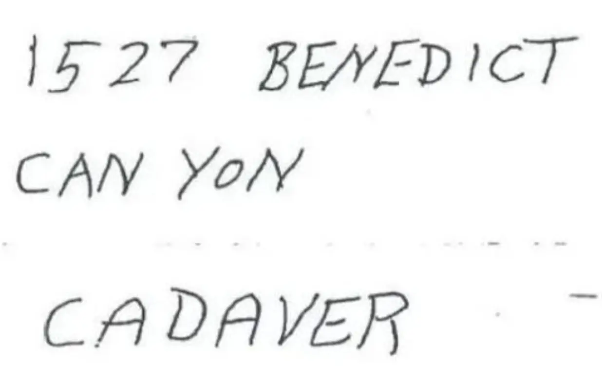 He was confronted with the infamous 'cadaver' note while filming The Jinx (Los Angeles County District Attorney's Office)
