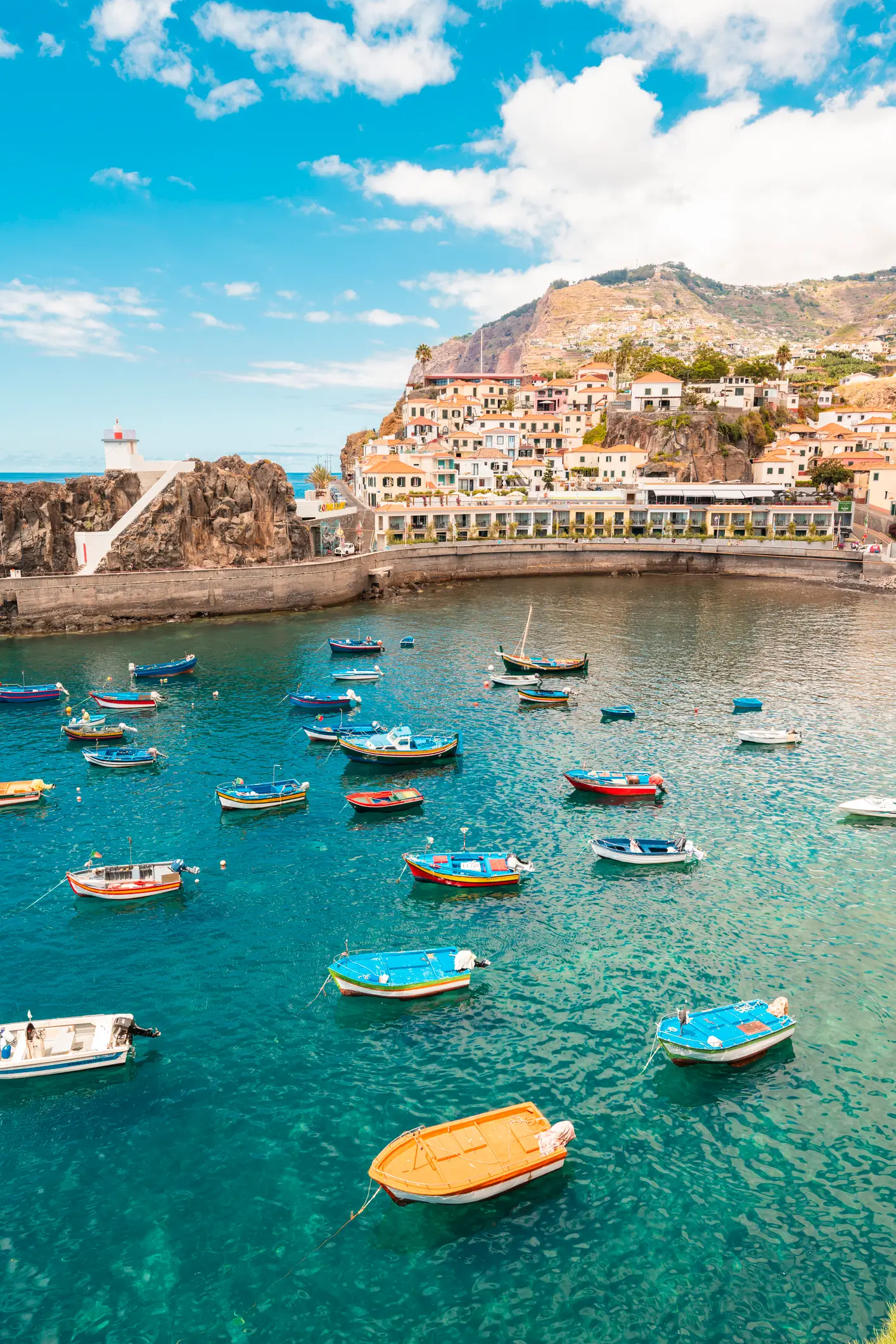 Moored boats in the harbour of Camara de Lobos, Madeira. (Getty Stock Images)
