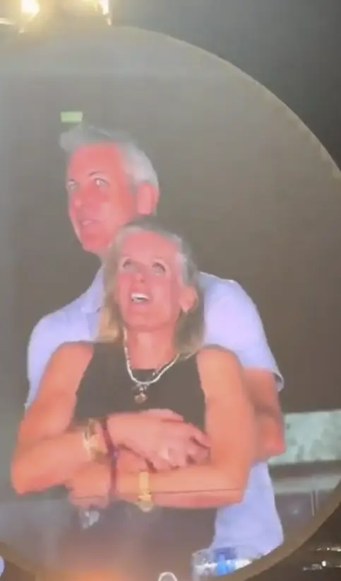 The colleagues appeared onscreen at the Coldplay concert (TikTok/@instaagraace)