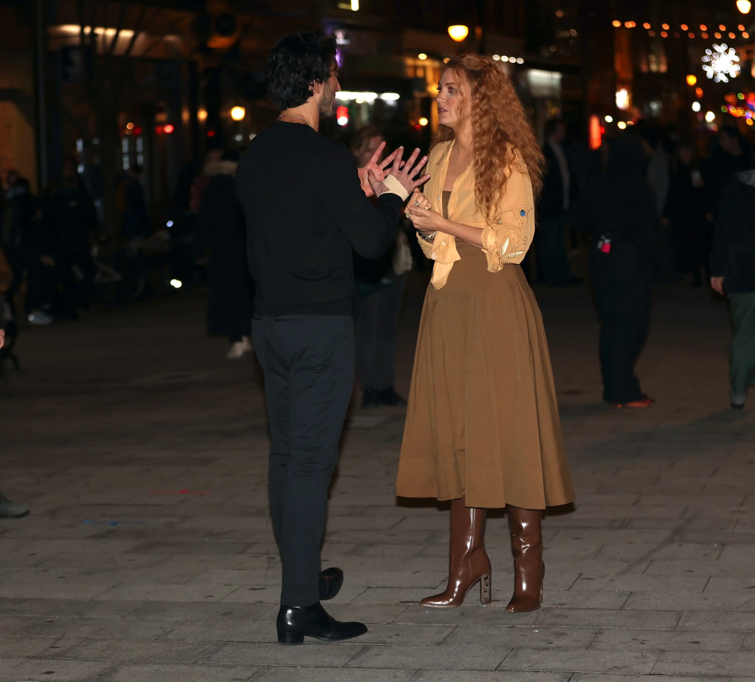 Baldoni and Lively on the set of It Ends with Us. (Jose Perez/Bauer-Griffin/GC Images)