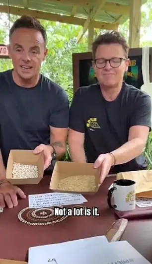 I'm A Celeb fans are shocked at just how little contestants are given to eat in the jungle (TikTok/@antanddec)