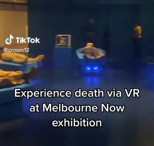 A visitor to the simulation found that it was people lying down with headsets on being attended to.