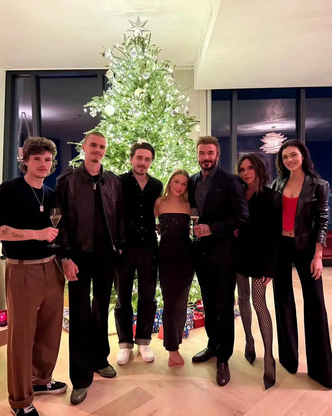 Brooklyn and Nicola joined the Beckhams for Christmas last year. (victoriabeckham/Instagram)