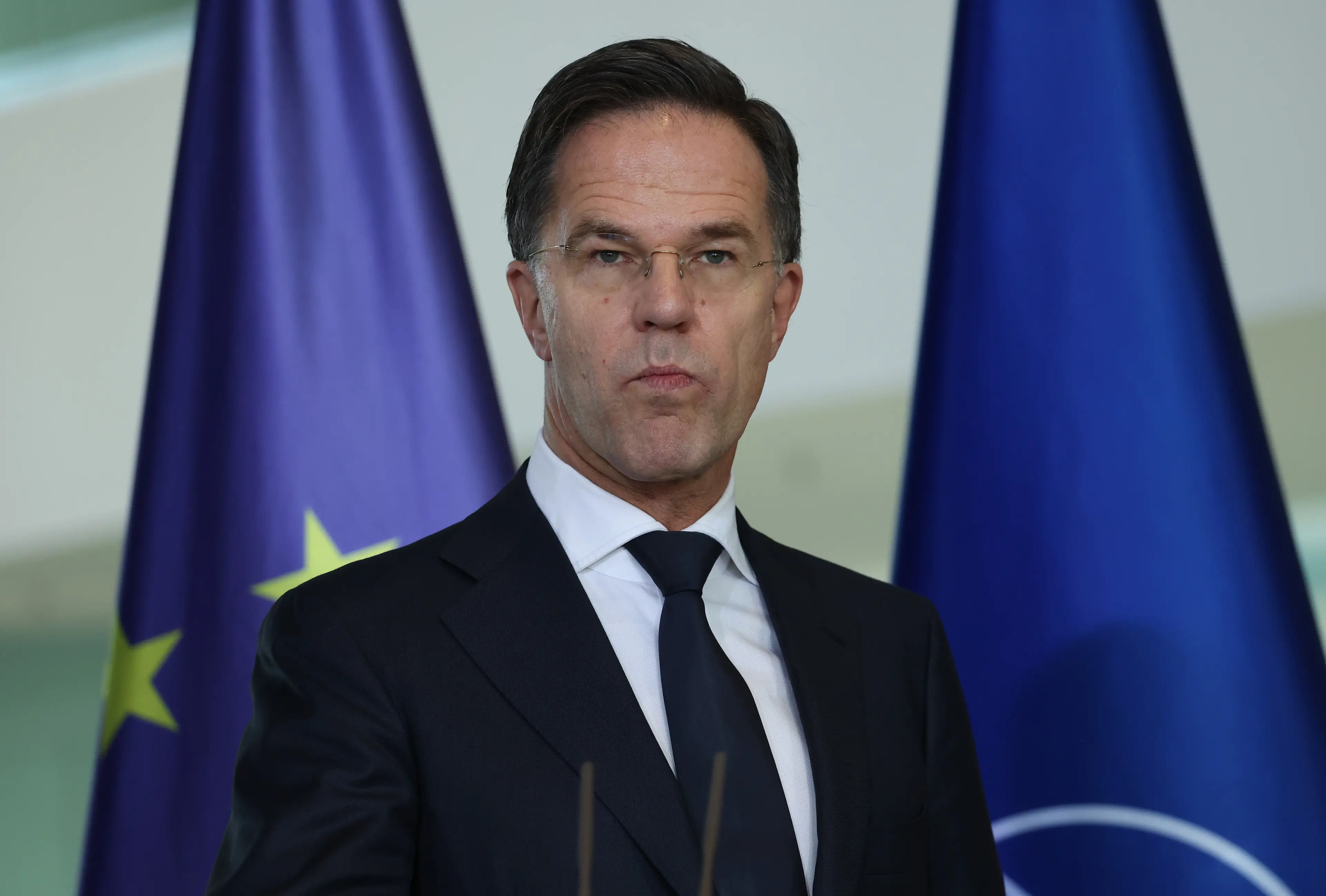 Rutte spoke in Berlin today (Sean Gallup/Getty Images)