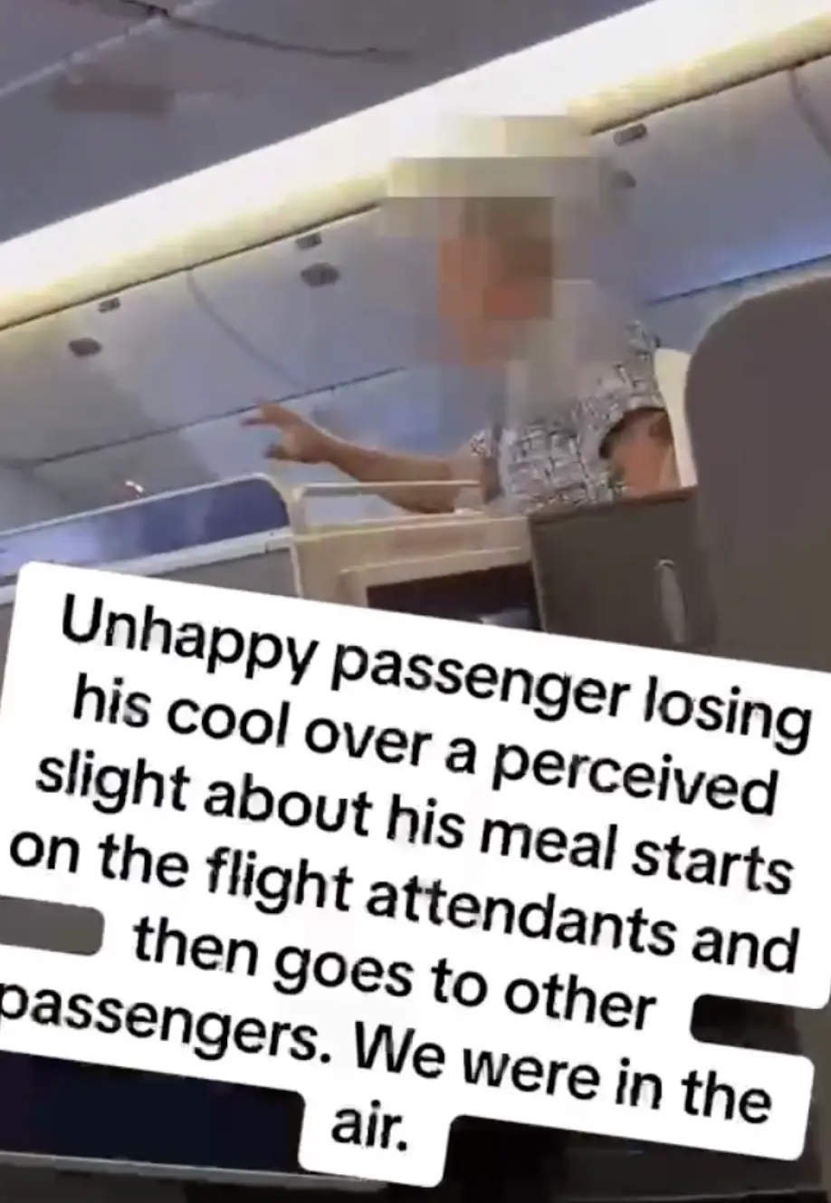 The man had a row with staff.