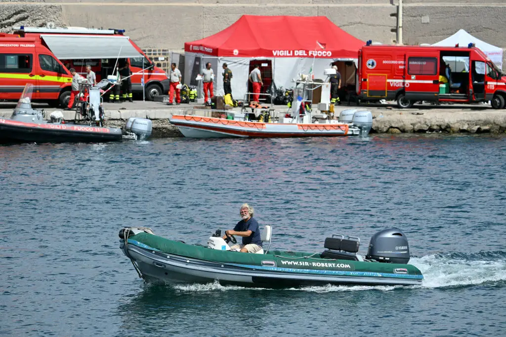 Teams have been searching for passengers since the boat sank on Monday. ( ALBERTO PIZZOLI/AFP via Getty Images)