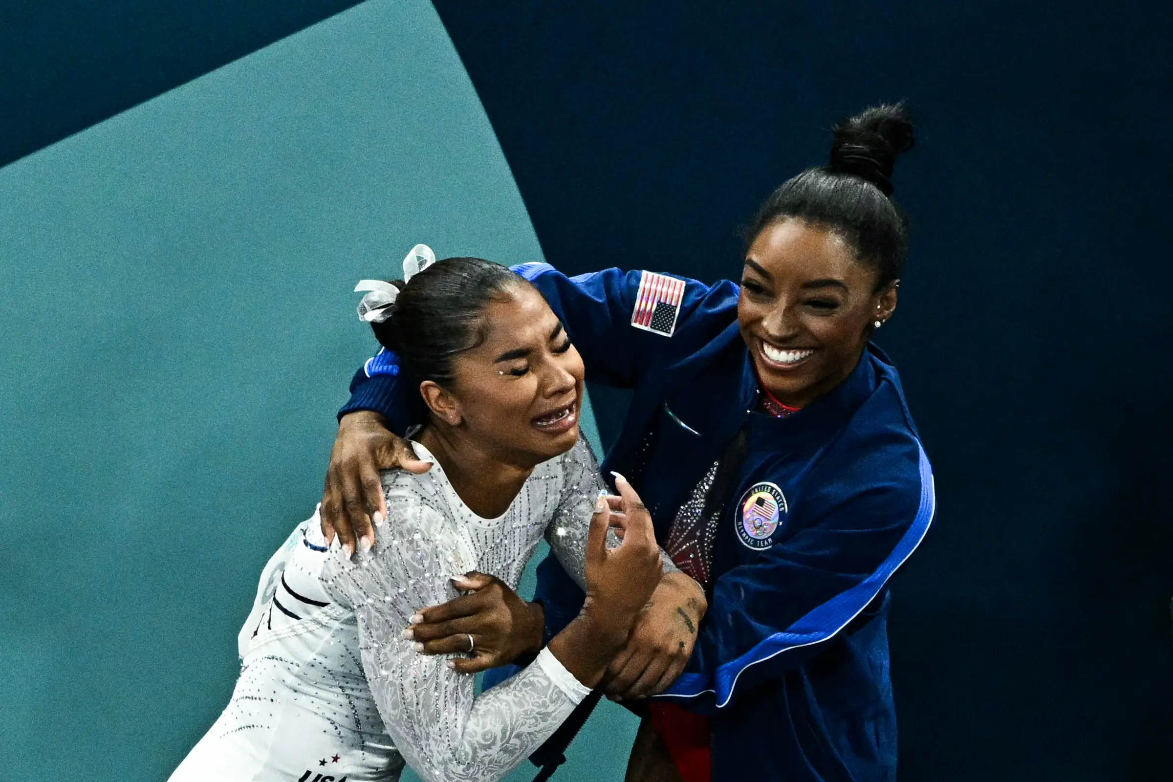 Chiles was in tears upon learning she'd won a bronze medal. (LIONEL BONAVENTURE / AFP via Getty Images)