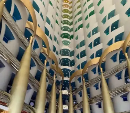 A room at the Burj al Arab can cost £115,000 per night (YouTube/@drewbinsky)