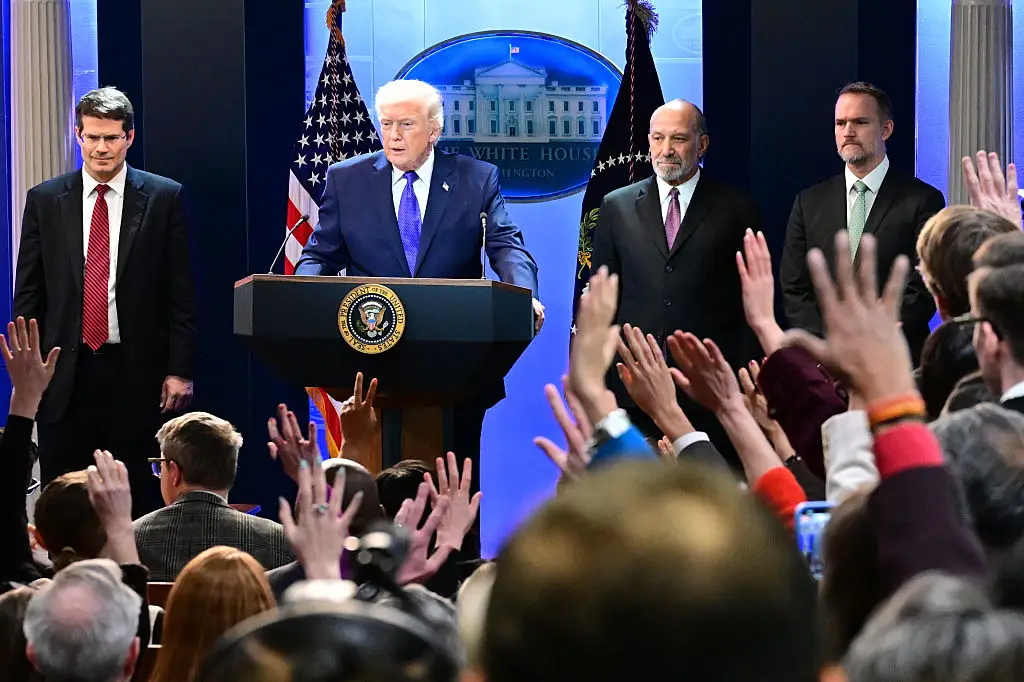 Trump spoke out about the Supreme Court ruling at a press conference on Friday (Kyle Mazza/Anadolu via Getty Images)
