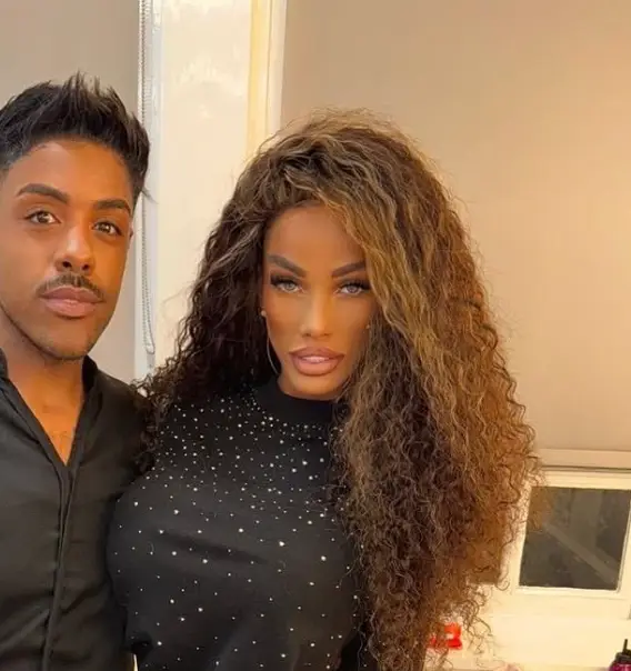 The hair stylist reckons 'the world has gone crazy'. (Instagram/katieprice/dom_i_nic_25)