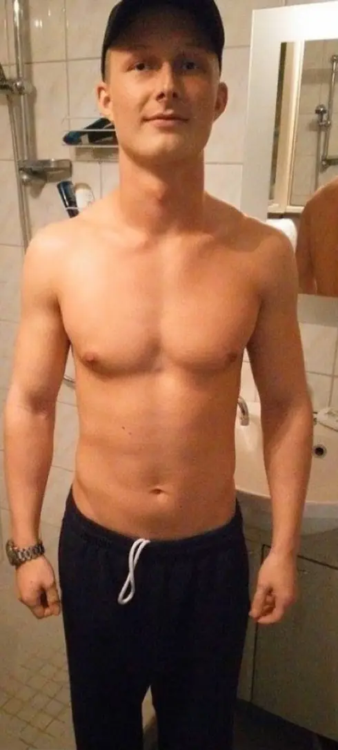 Tristan before getting the tattoos.